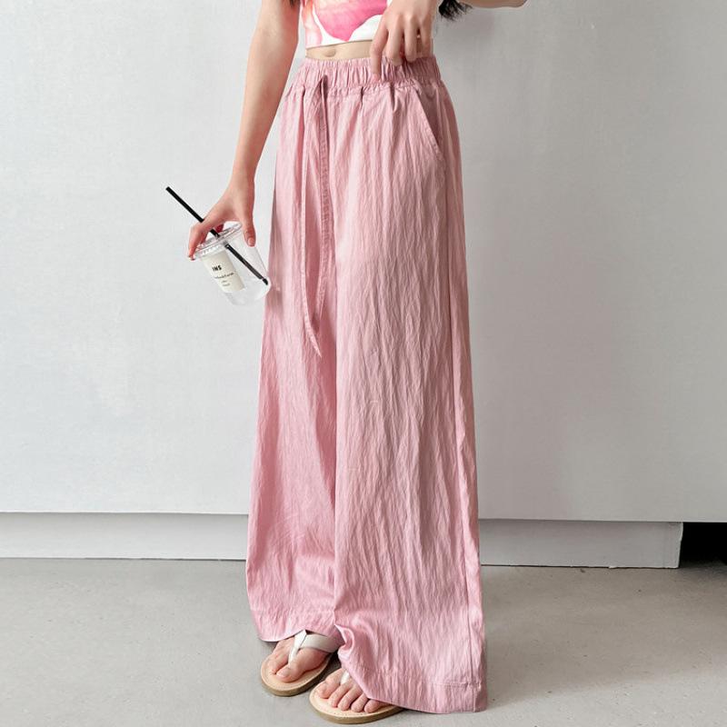 Girls' Summer Wide-Leg Loose Casual Pants, Anti-Mosquito, for Kids