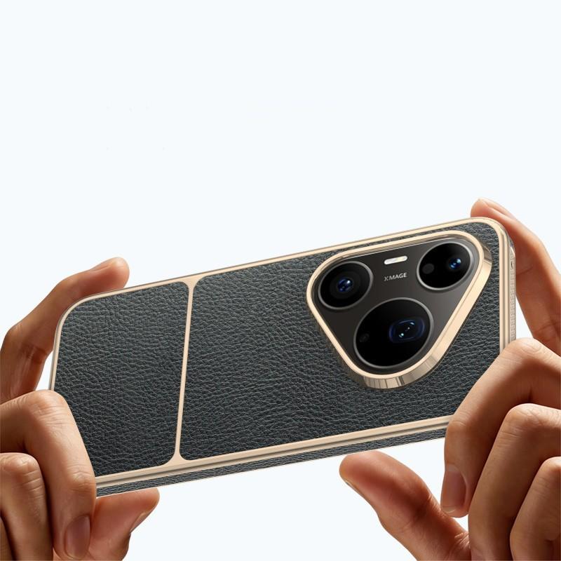 For Huawei Pura 90 Pro Max Case Luxury For Magsafe Magnetic Leather Heat Dissipation High-end Electroplated Dustproof Soft Cover