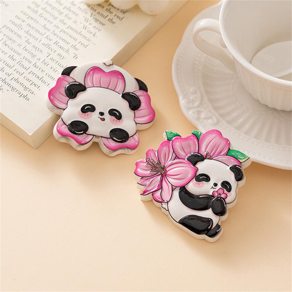 Pink Cherry Flower Panda Fridge Magnets Blossom Pastoral Cute Refrigerator Magnetic Sticker Message Whiteboard Sticker