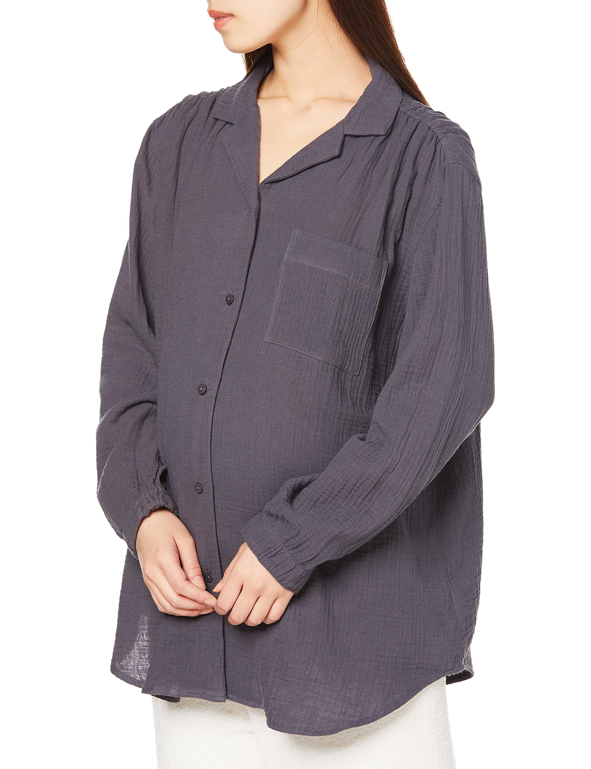 

Maternity Washer Gauze Shirt PWFT212322 NVY F [Gelato Pique] Women s