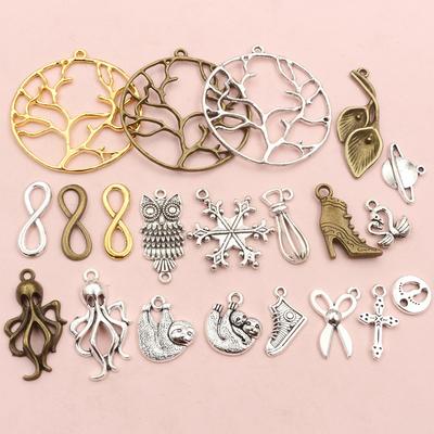 5-30pcs Animal Tree Flower Bird Charms Pendant Alloy Metal DIY Jewelry Making Accessories Findings for Necklace Earrings Bacelet