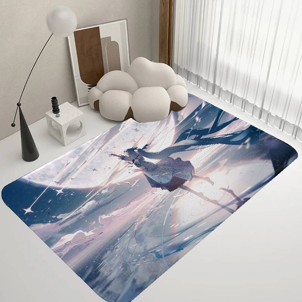 Musik H-Hatsune M-Miku Fußmatte Rutschfest Waschraummatte Waschraumdeko Balkon Kind Wohnzimmer Haushaltsteppiche