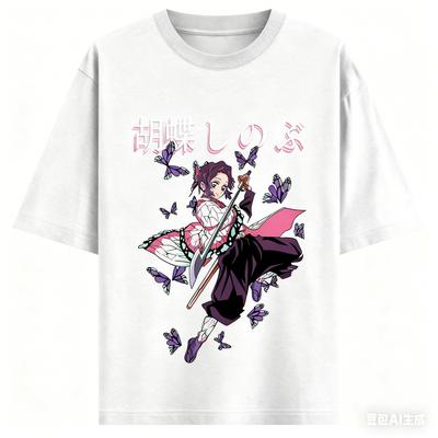 Demon Slayer Anime Printing Oversized Cotton T-shirt Men and Women Comfortable Fashion Street Y2K  Summer Absorb Sweat T-shirt
