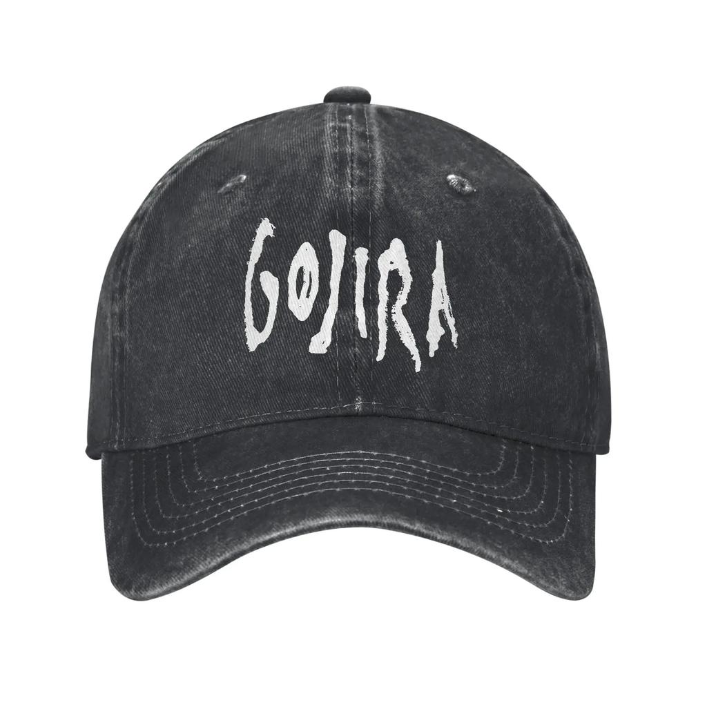 Berretti da Baseball Retro Gojiras Band Heavy Metal per Uomo Donna Cotone Usurato Copricapo Musica Rock Corsa all'Aperto Cappelli Regolabili