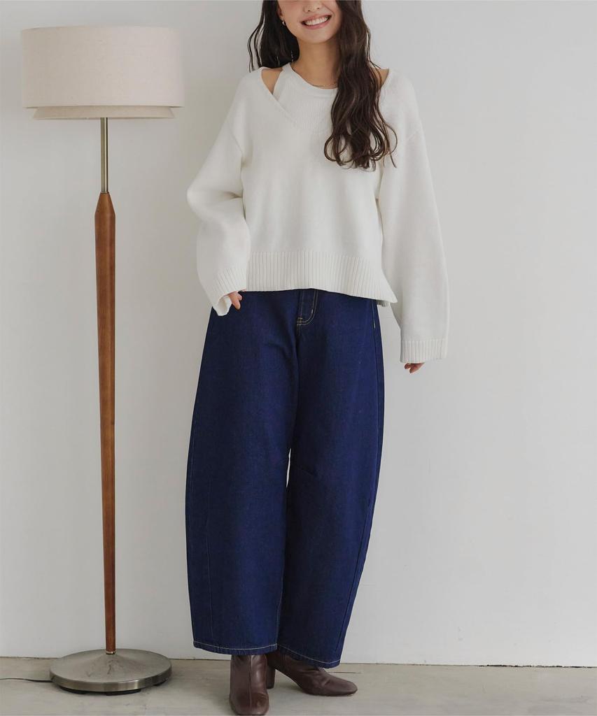 Titibait Layered Knit AEXP4131 Small Women's Off-White