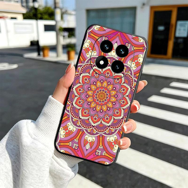 Mandala Style Pattern Soft Phone Case for Xiaomi Redmi Note 12 13 14 15 Pro Plus 11 12S 11S 11T 10 4G Black Cover Back Shell