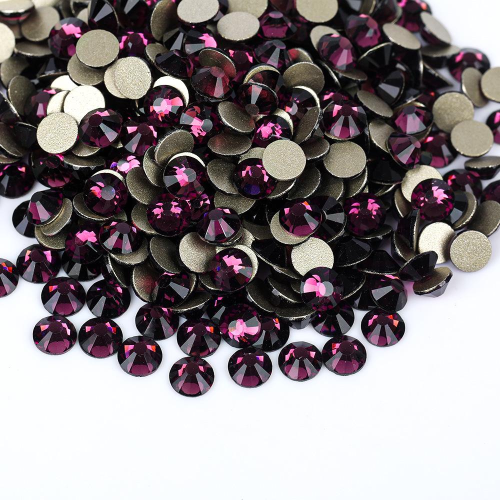 Weichen, Gold Bottom Mixed Glass Flat Bottom Diamond Nail Drill, Decorative Mobile Phone Case Diy Nail Accessories Rhinestone Jewelry