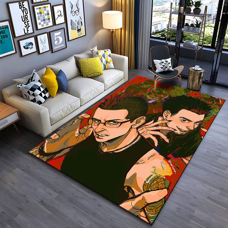 "Bold Illustrated Characters Design" suitable as a non-slip mat for the living room or bedroom sofa