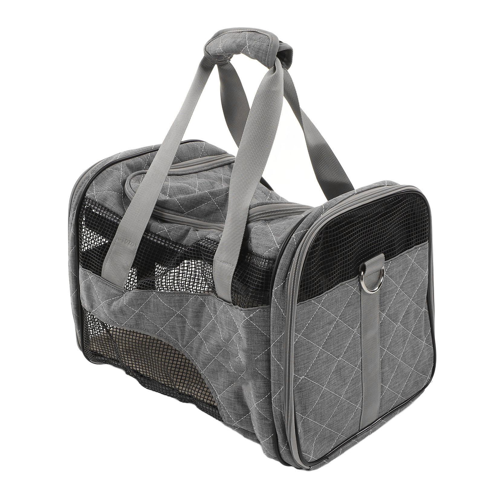 Dog Carrier Travel Bag Portable Fashionable Breathable Collapsible Travel Puppy Carrier for Outdoor серый