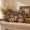 Wooden Cow Figurine, Rustic Wood Tabletop Decor, Bookshelf Ornament