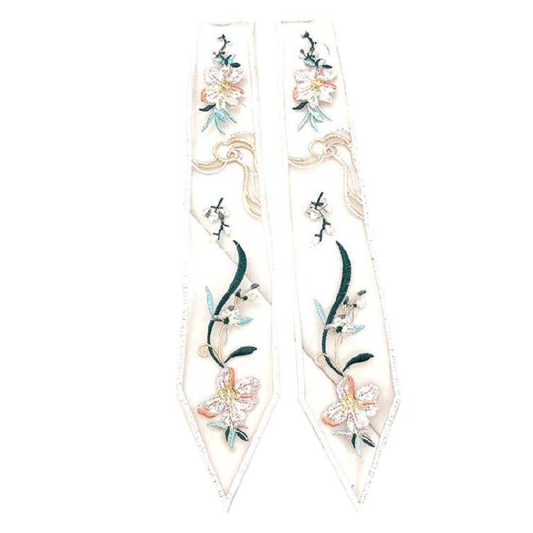 Цветочный лацканный шаль для леди девушки шаль воротник органза расшитый воротник