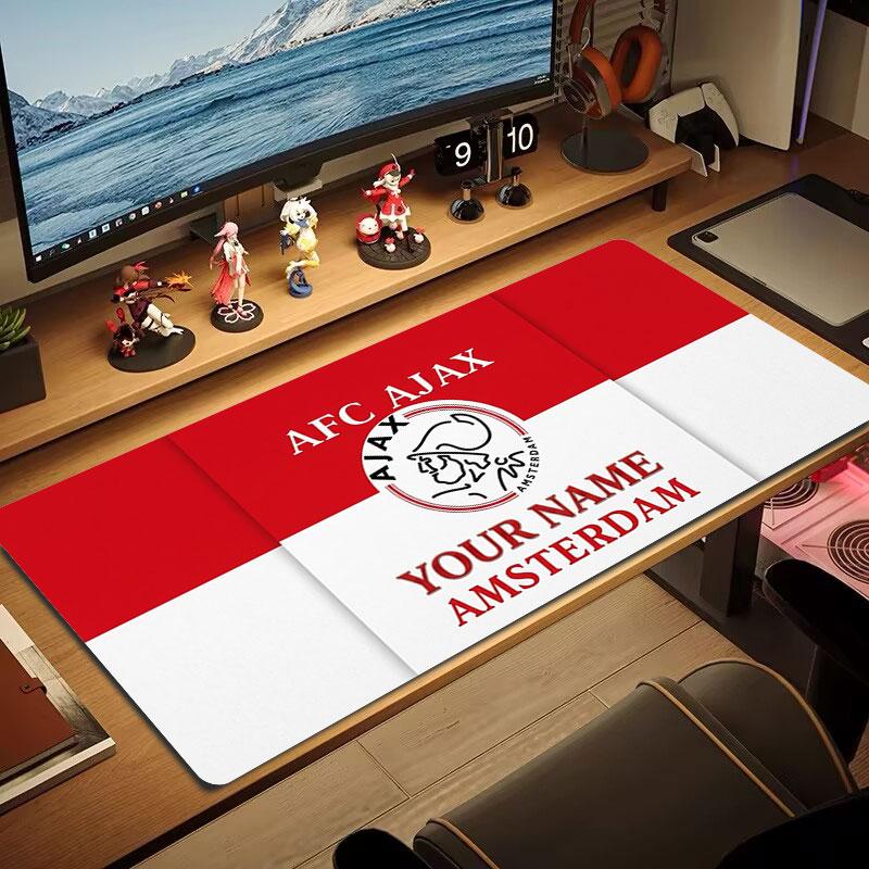 AFC Ajax Custom Name Large Size Mouse Pad Large Gaming Table Cushion Non-slip Laptop Tablet Big Mousepad XXL Mat Mini PC Playmat With Lock edge