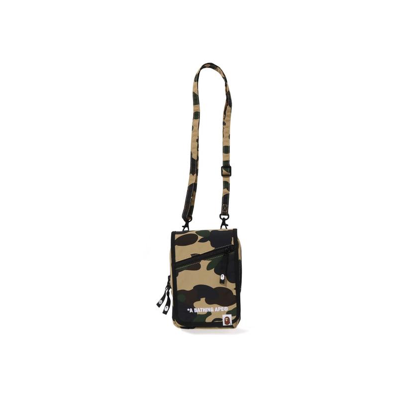 New A BATHING APE Fabric Crossbody Bag, Shoulder Bag Regular Men's Yellow/Green 0ZXBGM004901P