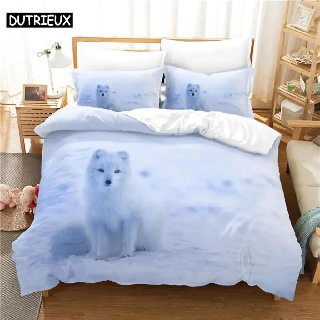 Adorable Lovely Dog Comfortable with Soft Fabric Duvet Comfortable Quilt Cover Pilowcase Beding Set Children Bedrom Decoration Home Textile