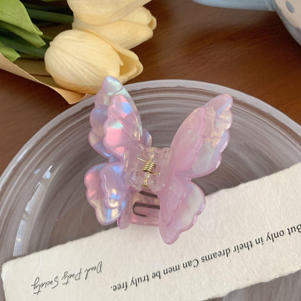 Elf Butterfly Hair Clip Acetic Acid Large Shark Clip Acetate Butterfly Hair Claw Daily
