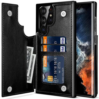 Für Samsung Galaxy S22 S21 S23 Ultra S20 FE S10 S9 S8 plus A12 A22 A32 A52 A51 A71 A20E A30 A50 A70 Brieftasche Fall Slot Halter PU Leder Magnetische Fall
