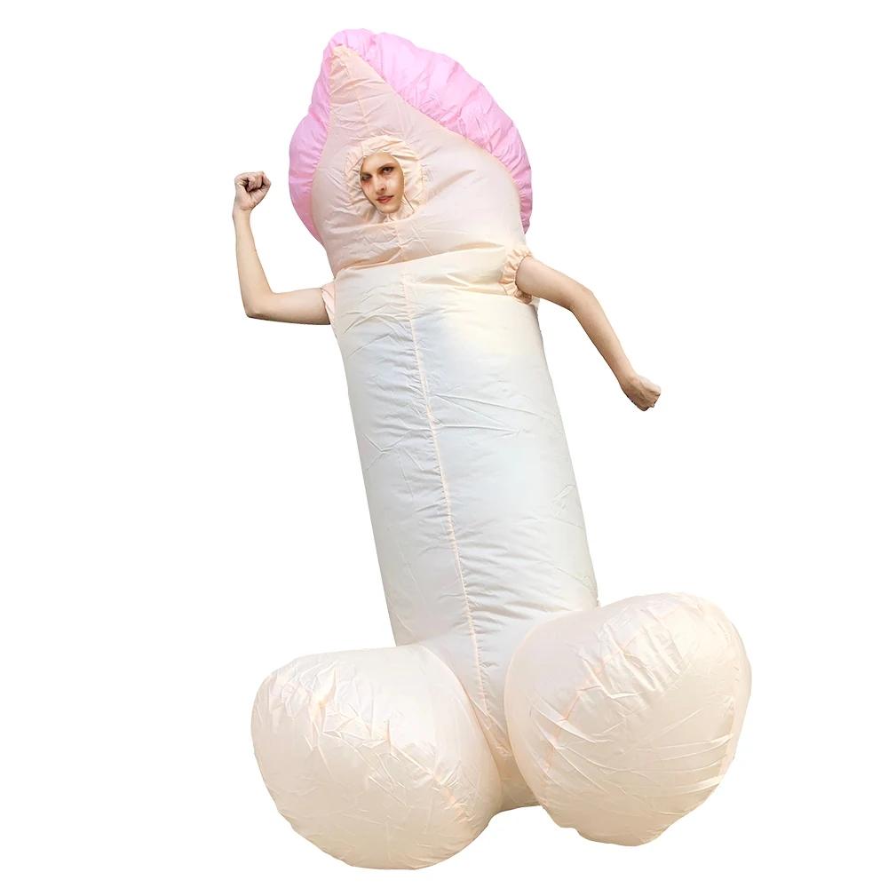 Costume Gonflabile Penis Pentru Adulti Salopeta Sexy Dick Rochie Amuzantă Disfraz Petrecere de Sărbători Halloween Anime Costum Cosplay