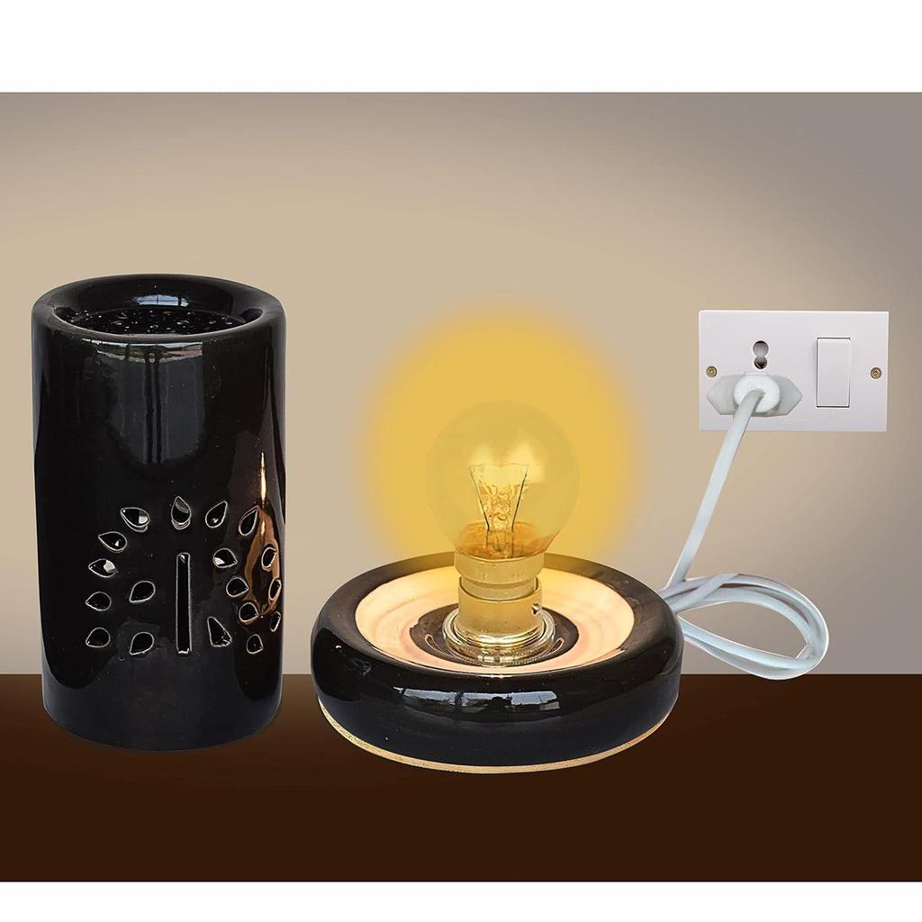 Difuzor Electric Ceramic pentru Ulei Aromatic, Difuzor Electric de Parfum de 8,5 inch Făcut Manual, Uleiuri Esențiale pentru Difuzor Umidificator pentru Casă