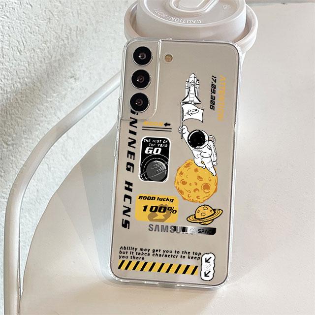 

Прозрачный чехол для Samsung Galaxy S22 S20 FE S21 Plus S10 Lite S9 S8 S10e Note 20 Ultra 10 Lite 9 8, чехол для телефона с рисунком астронавта Samsung Note 8