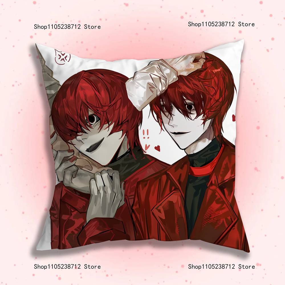 HHomicipher MrScarletellaS Anime Pillow Covers Cartoon Sofa Decorative Home Doublesided Printing Short Plush Cushion Cover