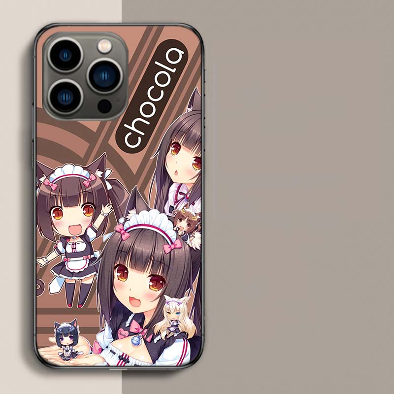 Chocola Nekopara Phone Case For Iphone 17 Air 15 Pro 14 Plus 16 Pro Max 12 13 Mini 11 16E X XS Cover Cute Fundas