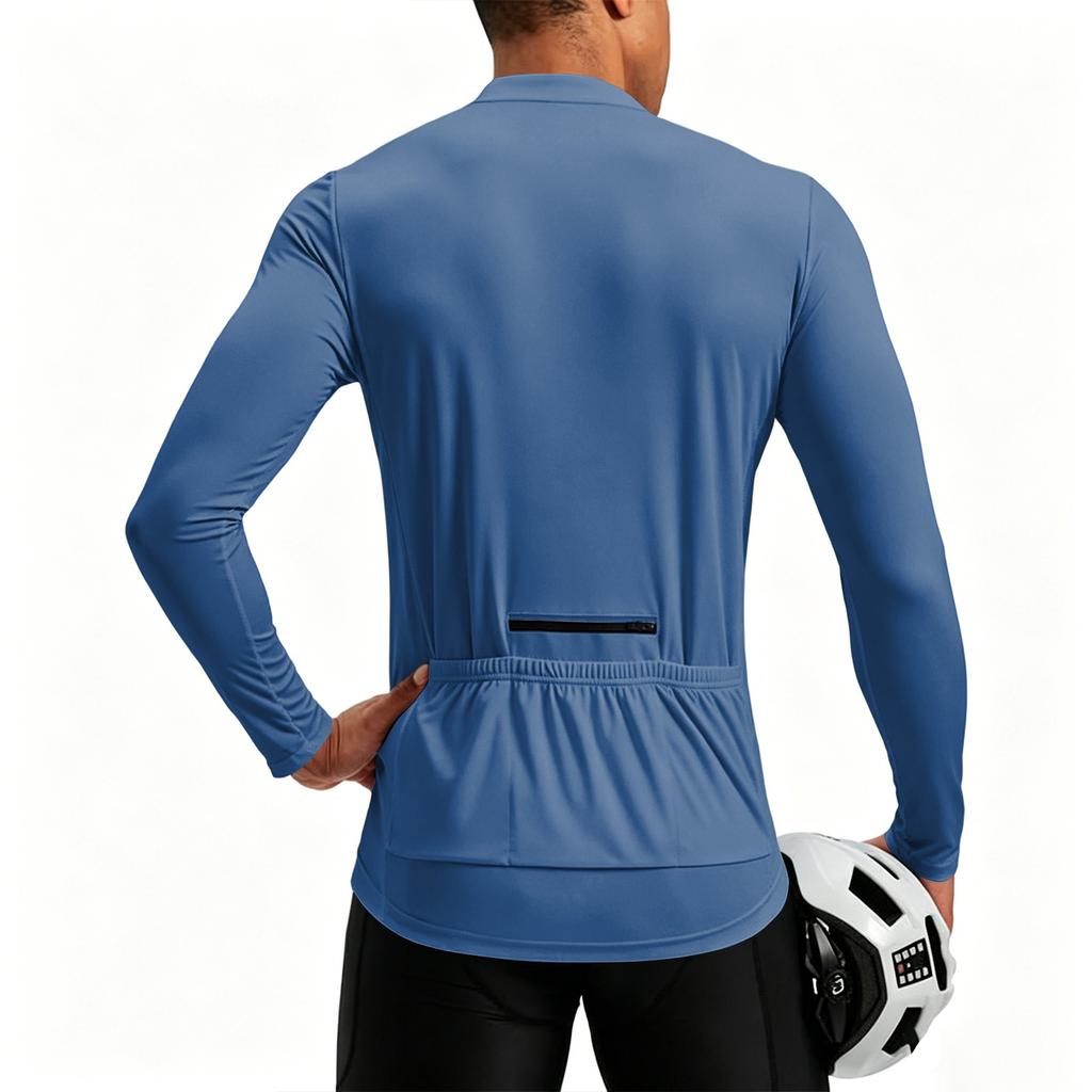 Men's Long Sleeve Quarter Zip Pullover Breathable Quick Dry Athletic Shirt Lightweight Stretchy Performance Top for Outdoor Activities