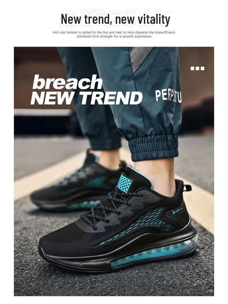 Men's Trendy Breathable Running Shoes - Comfortable, Soft Thick Sole for Autumn and Winter