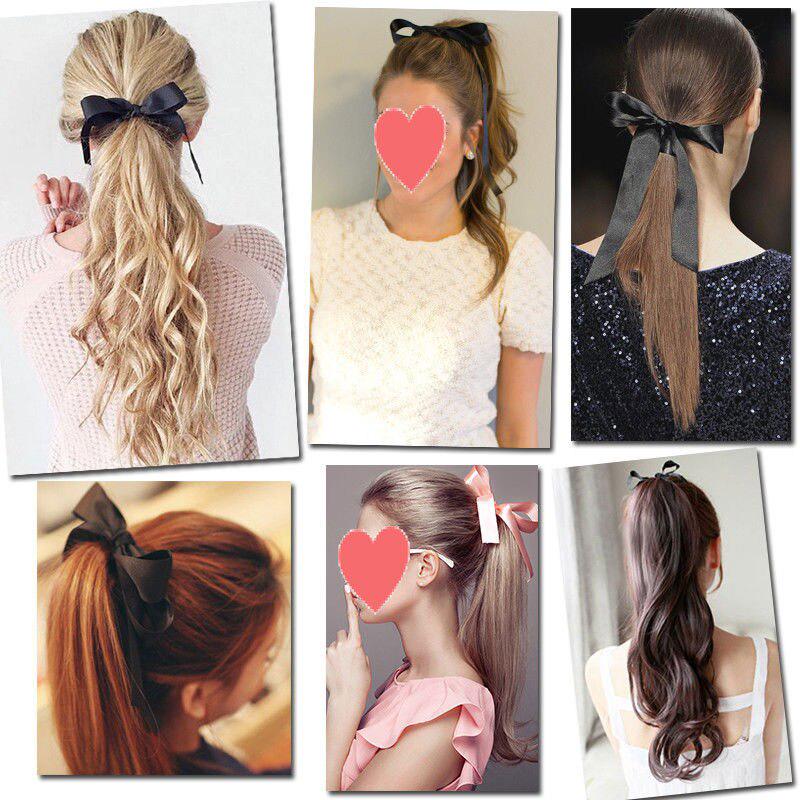 XINRAN 18" vlnitá stahovací šňůrka se sponou do culíku Prodlužování vlasů s umělým ocasem Příčesek do culíku pro ženy