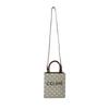 CELINE Mini Partical Hippo Triomphe Handbag PVC white Women Used