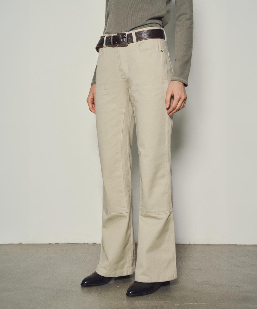 CITTA Double Knee Boot Cut Work Pants_Ctb529(Beige)