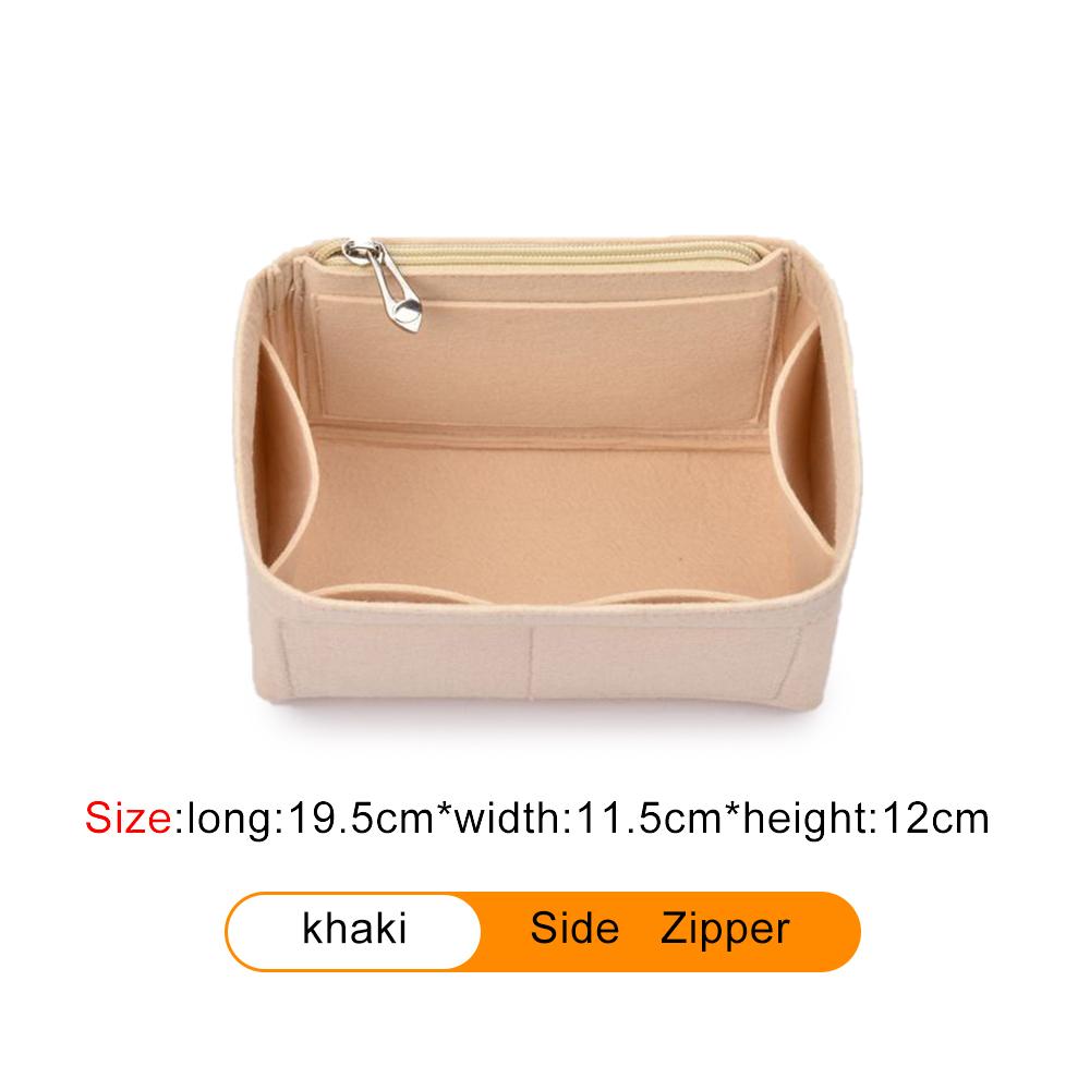 Purse Organizer Insert Felt Cloth Insert Bag Makeup Handbag Travel Inner Purse Cosmetic Toiletry Bags Fits For FK Bucket Bag