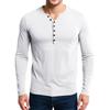 Men's Casual Solid-Color Slim-Fit  Long-Sleeve Base Layer Top
