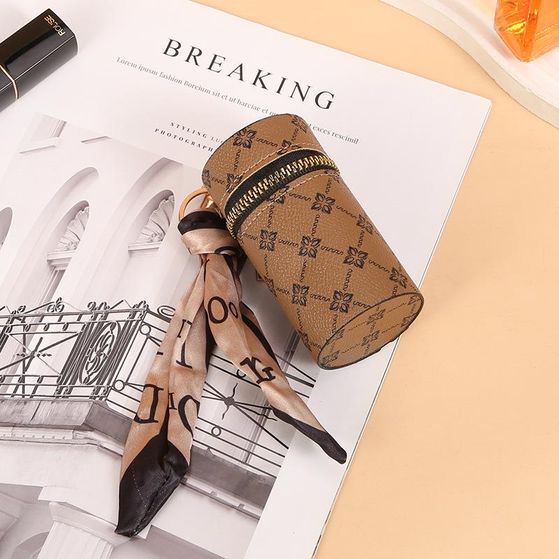 Grenzüberschreitender Mode-Schlüsselanhänger-Anhänger: Vielseitiges Altes Blumendesign mit Lippenstifttasche - Kreativ und Trendig