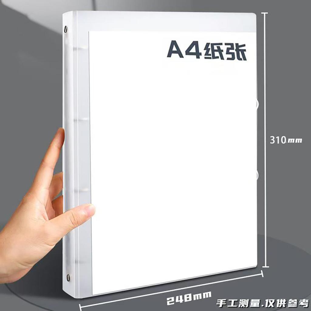 A4 Four-hole Coil Binder, Large Capacity For Organizing Documents, Transparent