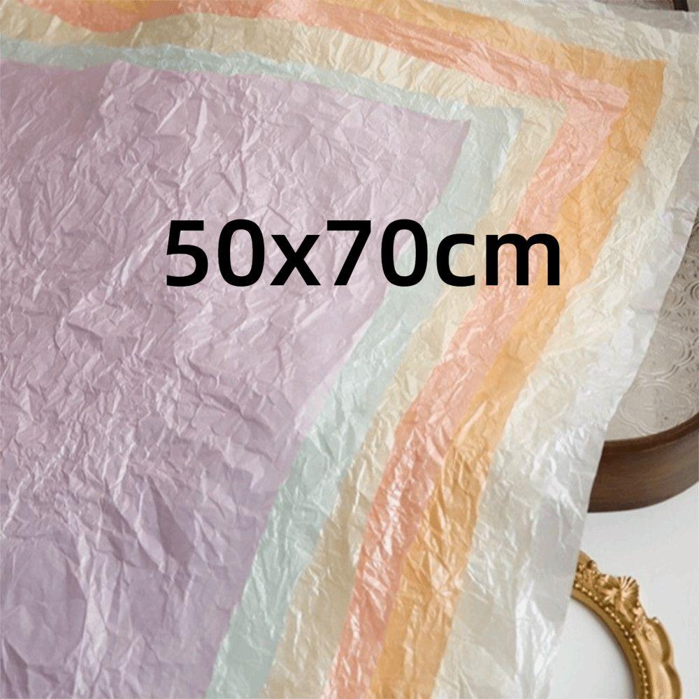 20pcs 50x70cm Hand-Kneaded Paper Cotton Paper Gift Packaging Paper Bouquet Wrapping Paper  DIY Craft