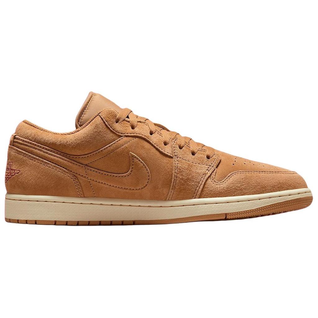 Jordan Air Jordan 1 Abrasion Resistant Low top Vintage Basketball Shoes Unisex Linen Brown HV4089-200
