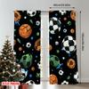 Set Of 2 Flat Printing Curtain Sports Balls Seamless Digital Printed Polyester Drapes Party Decorations Use Bedroom Office Curtains Made Master Window