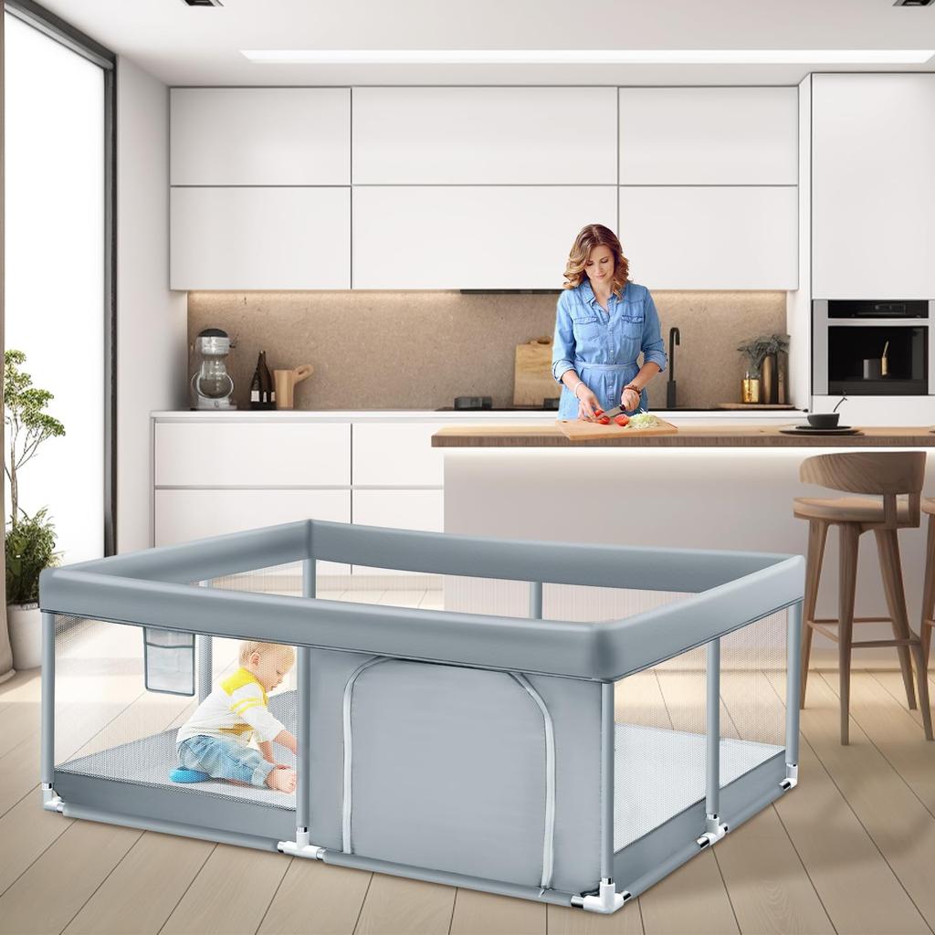 Areden Țarc de Joacă pentru Bebeluși Gard pentru Bebeluși Ușor de Spălat Lavabil și Pliabil Economisire Spațiu Utilizare Interior și Exterior Solid Durabil Copii Ușor