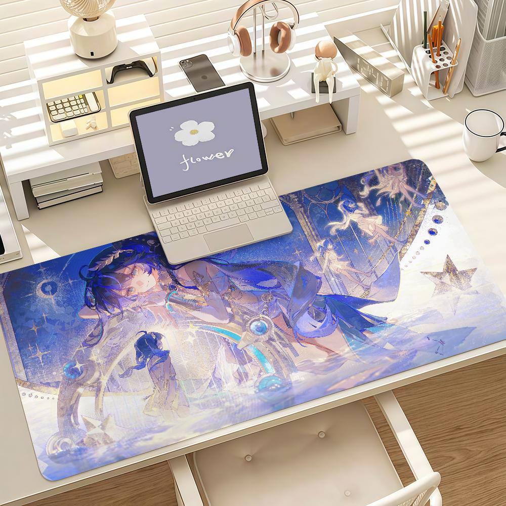 Wuthering Waves Iuno Anime Large Gaming Mouse Pad Antislip Rubber Desk Mat Keyboard Pad Laptop Computer Home Gaming Desktop