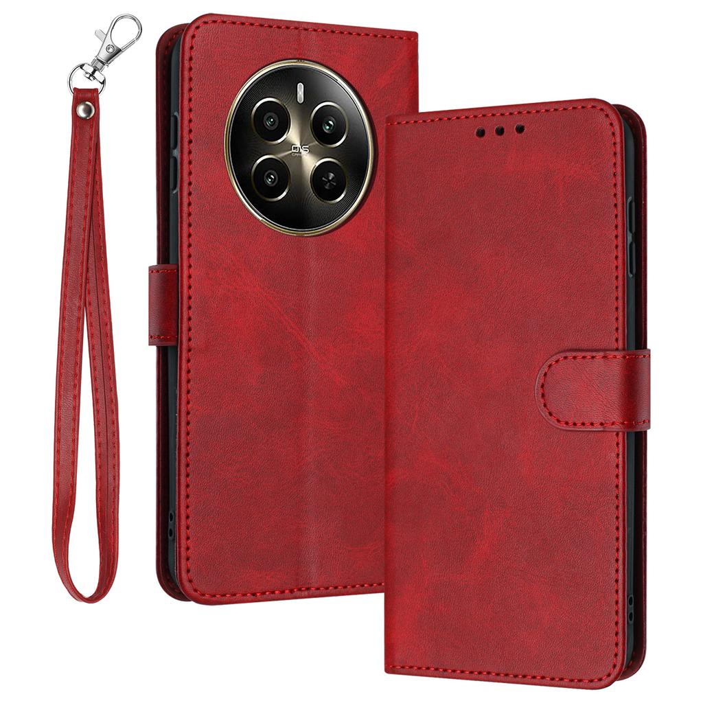 For Realme Narzo 70 5G/Narzo 70 Pro 5G/P1 5G/12 4G/12+ 5G Case Flip Stand PU Leather Wallet Phone Cover Calf Texture