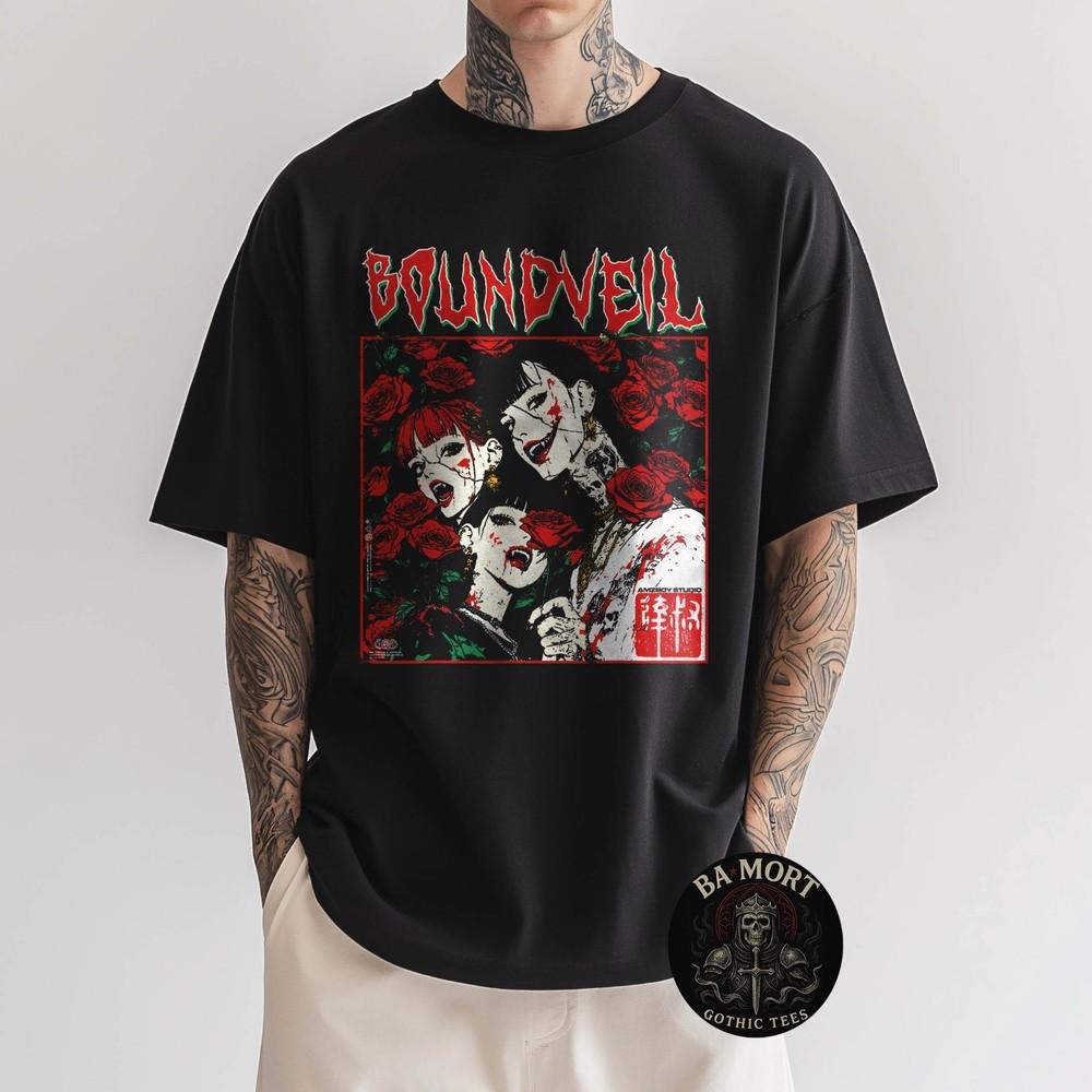 Creepy Manga Horror Anime Y2K Horror Alt Emo Goth Vampire TShirt Unisex T-Shirt L