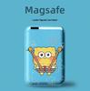 SpongeBob MAGsafe Leather Card Holder Case for Apple Phones