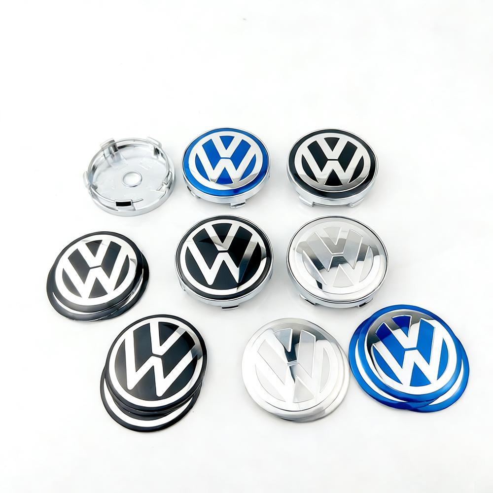 FD08-for Volkswagen 4PCS 60MM Car Wheel Center Cap Hub Covers Badge VW Polo Golf-4 5 6 7 MK5 CC Tiguan Passat MK6 MK7 Accessories