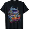 Trucker American Flag Big Rig Semi-Trailer Truck Driver T-Shirt