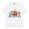 Tricou Femei Animat Desen Animat Prietenii lui Snoopy Mânecă Scurtă de Vară 100% Bumbac Tricouri Bărbați Topuri Modă Nouă 2025 Îmbrăcăminte Cuplu