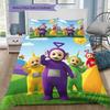Colorful Teletubbies Cartoon Character Print Duvet Cover Set Soft Bedding Set For Bedroom Home Decoration