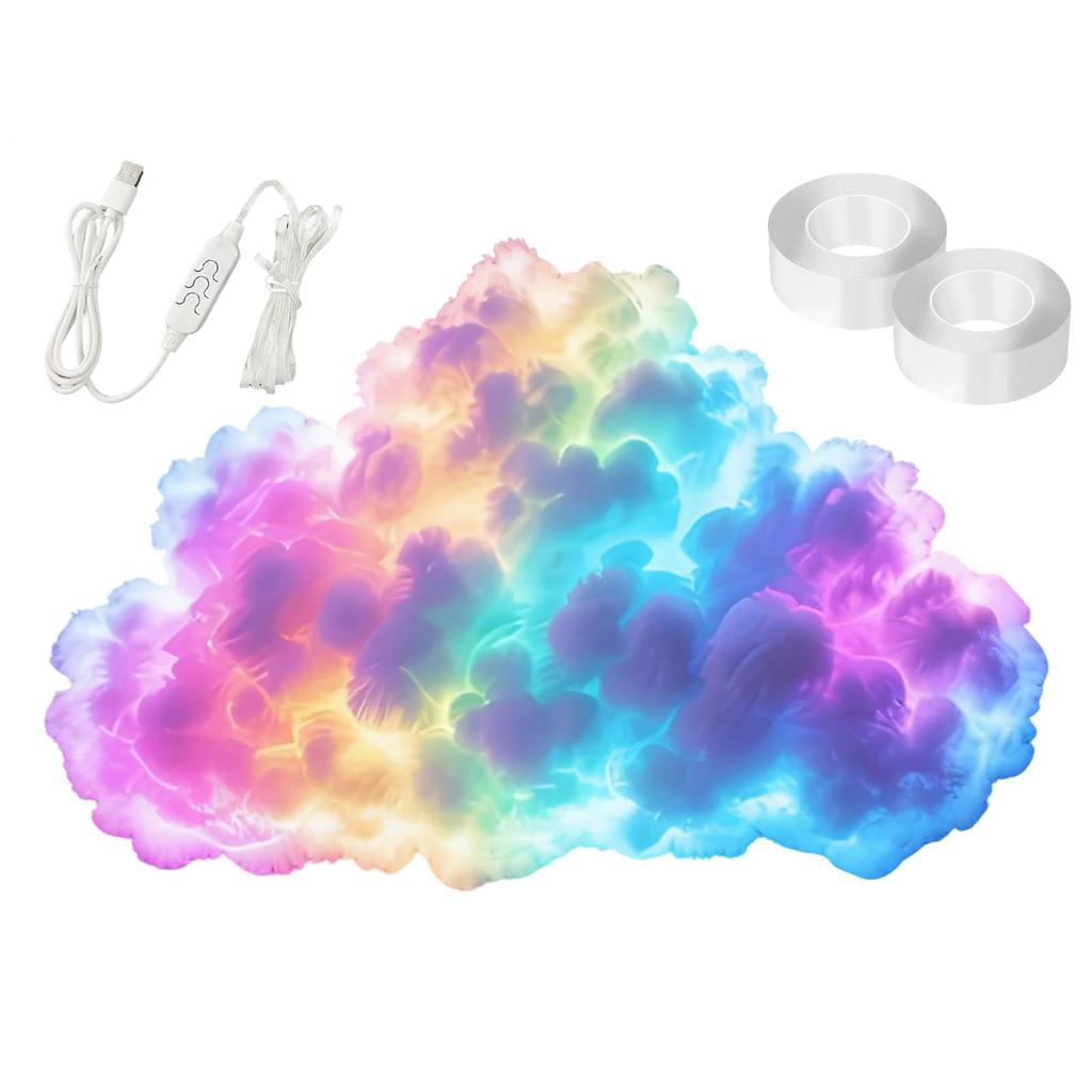 3D USB Cloud Lightning Light With Music Syncs Mood Multicolor Lightning Smart Cloud Light For Home LED Decor 200/400cm