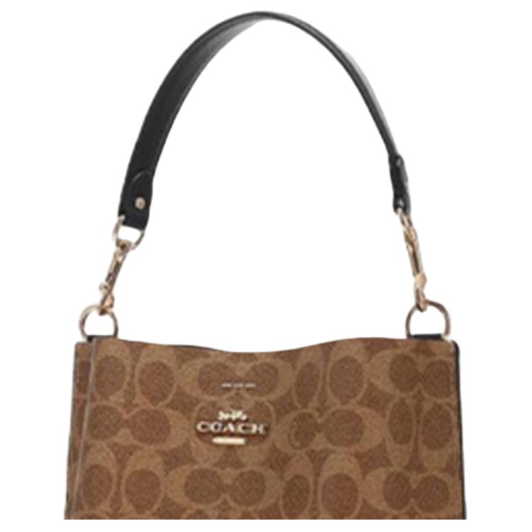 Coach Mollie 21 Classic Monogram Bucket Bag Women handbag Brown CBQ33-IMXDM