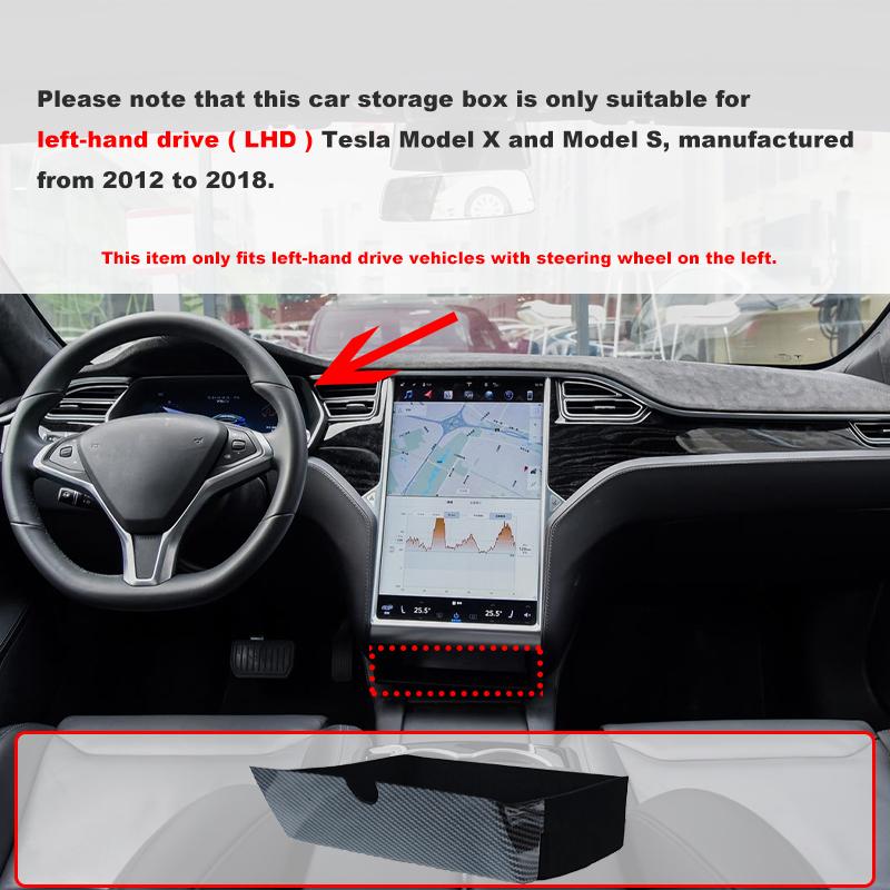 LHD Left Hand Driving ABS Center Console Storage Drawer Box Tray For Tesla Model X Model S Container Store Content Box Interior