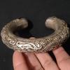 Exquisite Chinese Handmade Miao Silver Carving Dragon Spit Bead Open Bracelet Ethnic Style Zodiac Hollow Round Men's And Women's